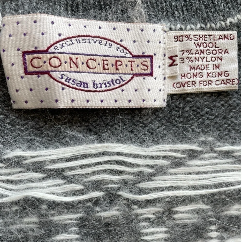 Susan Bristol sweater, size M, Shetland wool, cape sleeves, vintage 1990’s,EUC